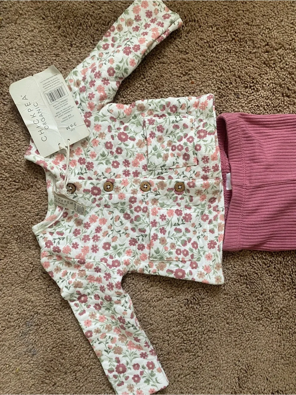 Flower Cardigan and matching ribbed pants